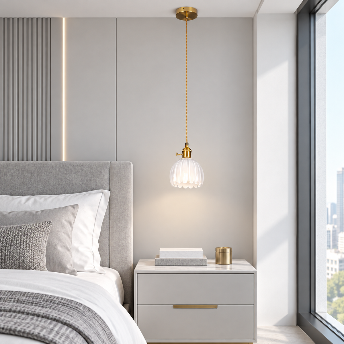 Підвісний світильник білий D-12 cm E27 White+Gold Colour 260933-100008916