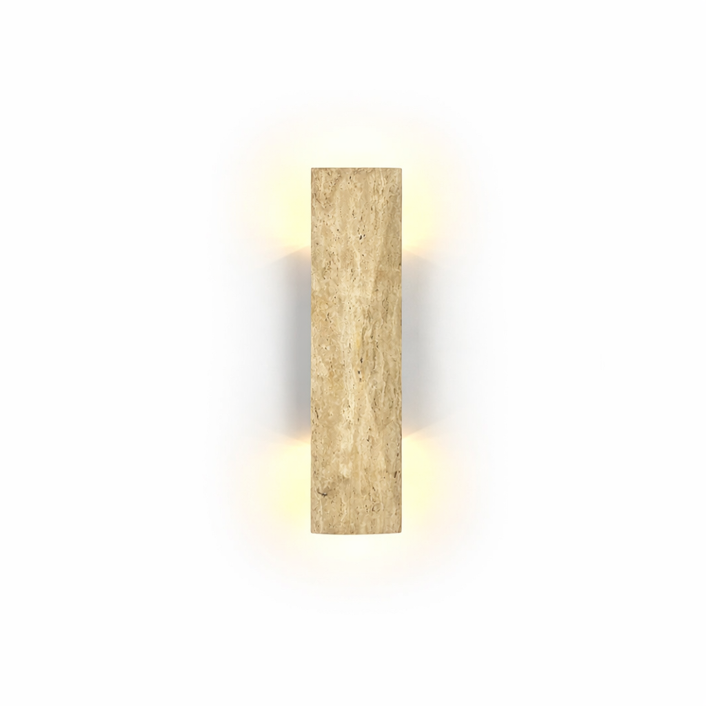 Настінний світильник з травертину H-31 cm G9*2 Beige Travertine 260118-100007207