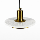 Підвіс білий з мармуру H-120 см Led 7W 4000K White+Gold Marble plate 260118-100007214