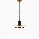 Підвіс білий з мармуру H-120 см Led 7W 4000K White+Gold Marble plate 260118-100007214