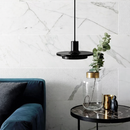 Підвіс чорний з мармуру H-120 см Led 7W 4000K Black Marble plate 231118-100002822