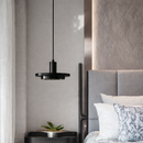 Підвіс чорний з мармуру H-120 см Led 7W 4000K Black Marble plate 231118-100002822