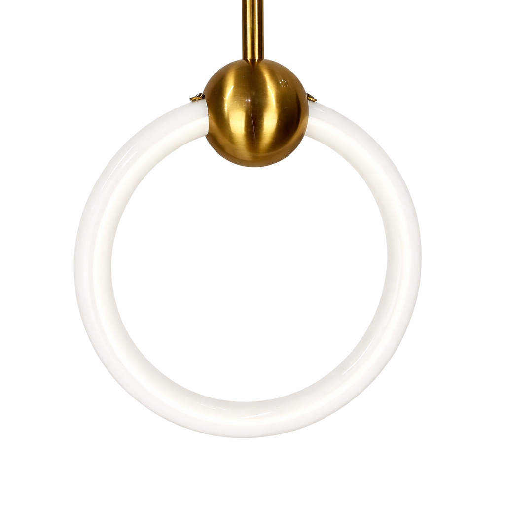 Світильник підвісний золотий D-20 cm Gold brass Glowing Ring broom 241018-100003817