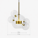 Підвіси золоті D-20/ D-30 cm Led 4000К 8W Gold Bubbles 231218-100002907