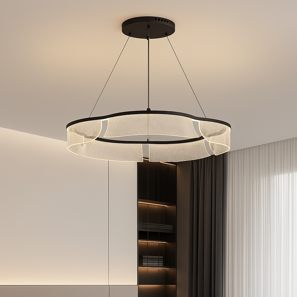 Підвісна люстра чорна світлодіодна D-60 cm Led 43W Black Jellyfish 251035-100006391