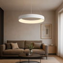 Підвісна люстра біла кругла світлодіодна D-55 cm Led 62W White Strict Ring 250819-100005806