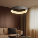 Підвісна люстра чорна кругла світлодіодна D-55 cm Led 62W Black Strict Ring 250819-100005807