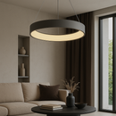Підвісна люстра чорна кругла світлодіодна D-55 cm Led 62W Black Strict Ring 250819-100005807