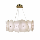 Підвісні люстри з мармуру D-60 cm / D-80 cm Led 3000K-6000K White+Gold Marble Flower 251218-100006933