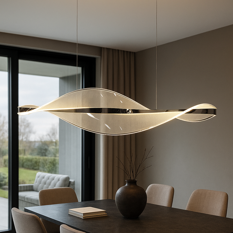 Підвісна люстра срібна L-100 cm Led 35W 4000K Chrome Jellyfish 251035-100006395