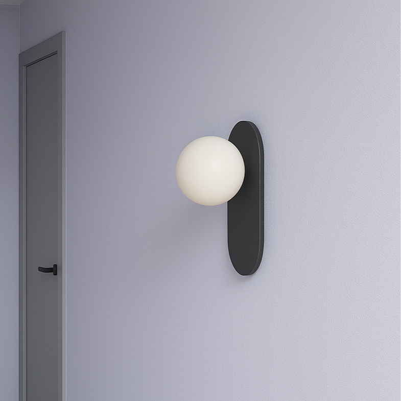 Настінне бра чорне з білими плафонами H-25 cm W-13 cm Bubble B2 Black+White 250672-100005319