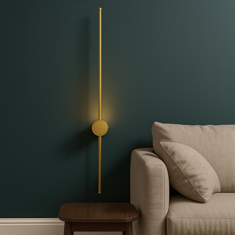 Настінний світильник золотий лінійний L-60 cm / L-80 cm Led Gold Pipe Pin 250735-100005579
