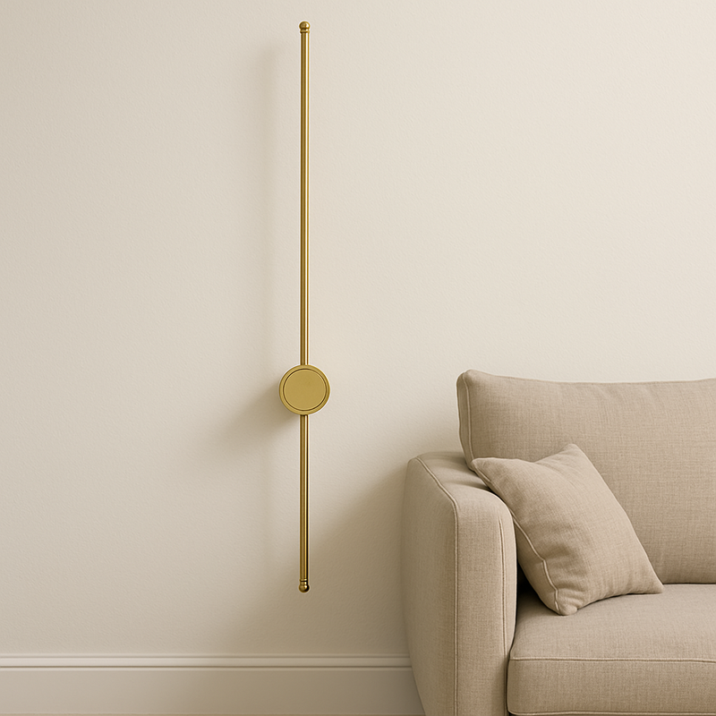 Настінний світильник золотий лінійний L-60 cm / L-80 cm Led Gold Pipe Pin 250735-100005579