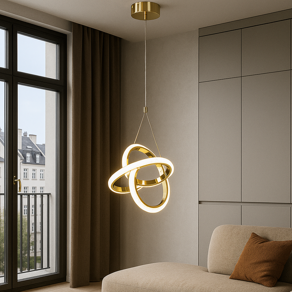 Підвісний світильник золотий D-25.5 cm Led 38W Gold Crystal 251035-100006405