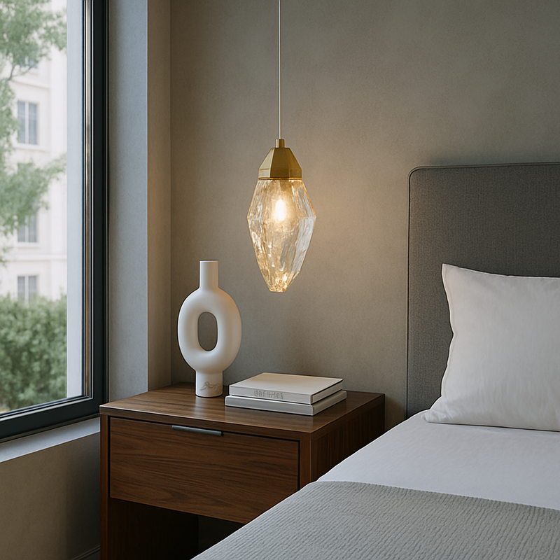Підвісний світильник золотий D-8.5 cm Led 4000К Gold Crystal 251035-100006407
