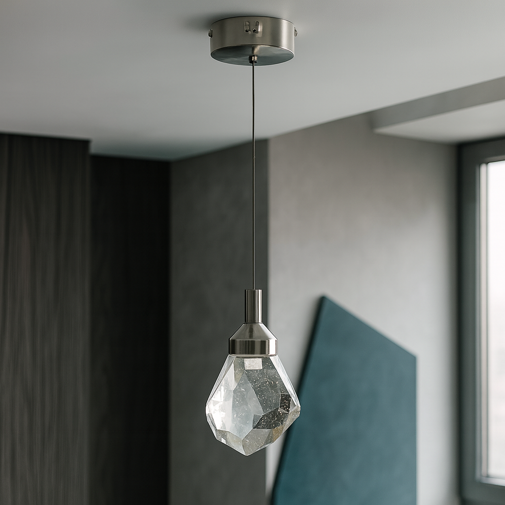 Підвісний світильник срібний D-8.5 cm Led 4000К Chrome Crystal 251035-100006408