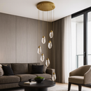 Каскадна люстра золота D-40 cm Led 4000K Gold Crystal 251035-100006409
