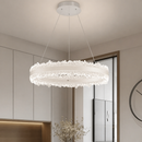 Підвісна люстра золота брашована світлодіодна D-60 cm Led 150W White Frozen 260419-100007823