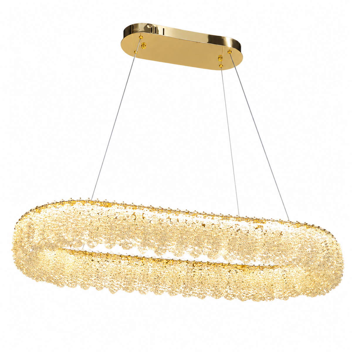Видовжена люстра золота L-95 cm Led 115W 3000K-6000K Gold Crystal 260688-100008162