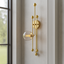 Настінний світильник золотий з прозорим плафоном Gold+Clear Bollo 250733-100005587