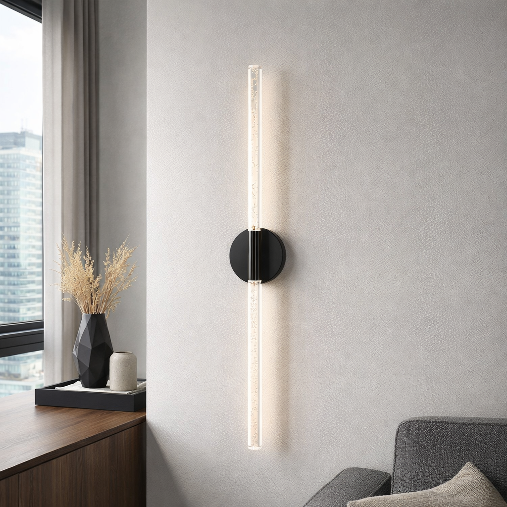 Настінний світильник чорний H-60 cm Led 5W 4000K Black Bubble Tube 251218-100006947
