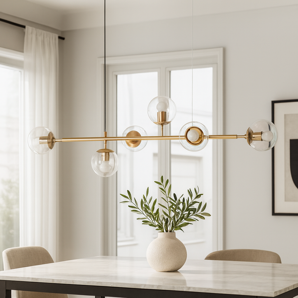 Підвісна люстра Modo gold glass Clear L-115 см 6xE27 240731-100003497