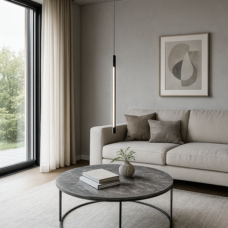 Підвісний світильник чорний H-34 cm Led 6.5W 4000K Black Pipe Line 251035-100006411