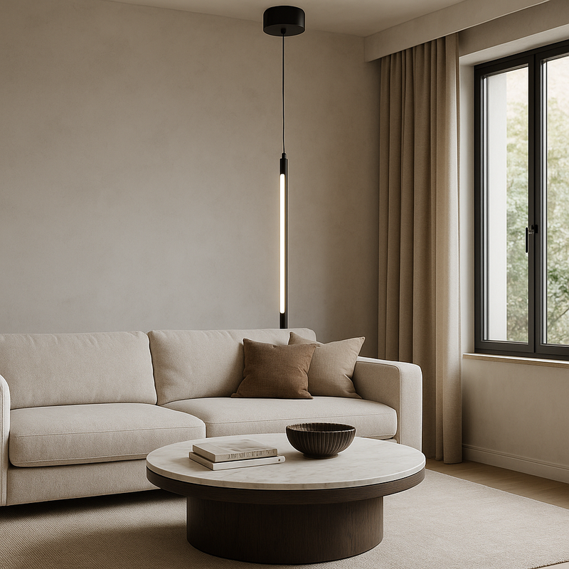 Підвісний світильник чорний H-34 cm Led 6.5W 4000K Black Pipe Line 251035-100006411