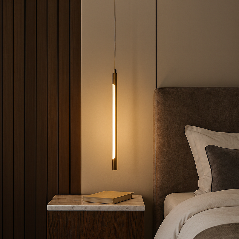 Підвісний світильник золотий H-34 cm Led 6.5W 4000K Gold Pipe Line 251035-100006419