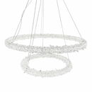 Люстри з подвійними кільцями D-40+60 / D-60+80 cm Led 4000К Gold Frost Clear Crystal 260118-100007232