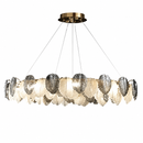 Підвісні люстри золоті D-50 cm / D-75 cm Е14 Gold+Graphit Feathers 260688-100008178