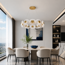 Підвісна люстра золота D-60 cm Led 100W 3000K-6000K Gold Bubbles 260688-100008181