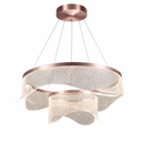 Підвісна подвійна люстра золота D-60+30 cm Led 75W 3000K-6000K Gold rose Aurora 260688-100008182