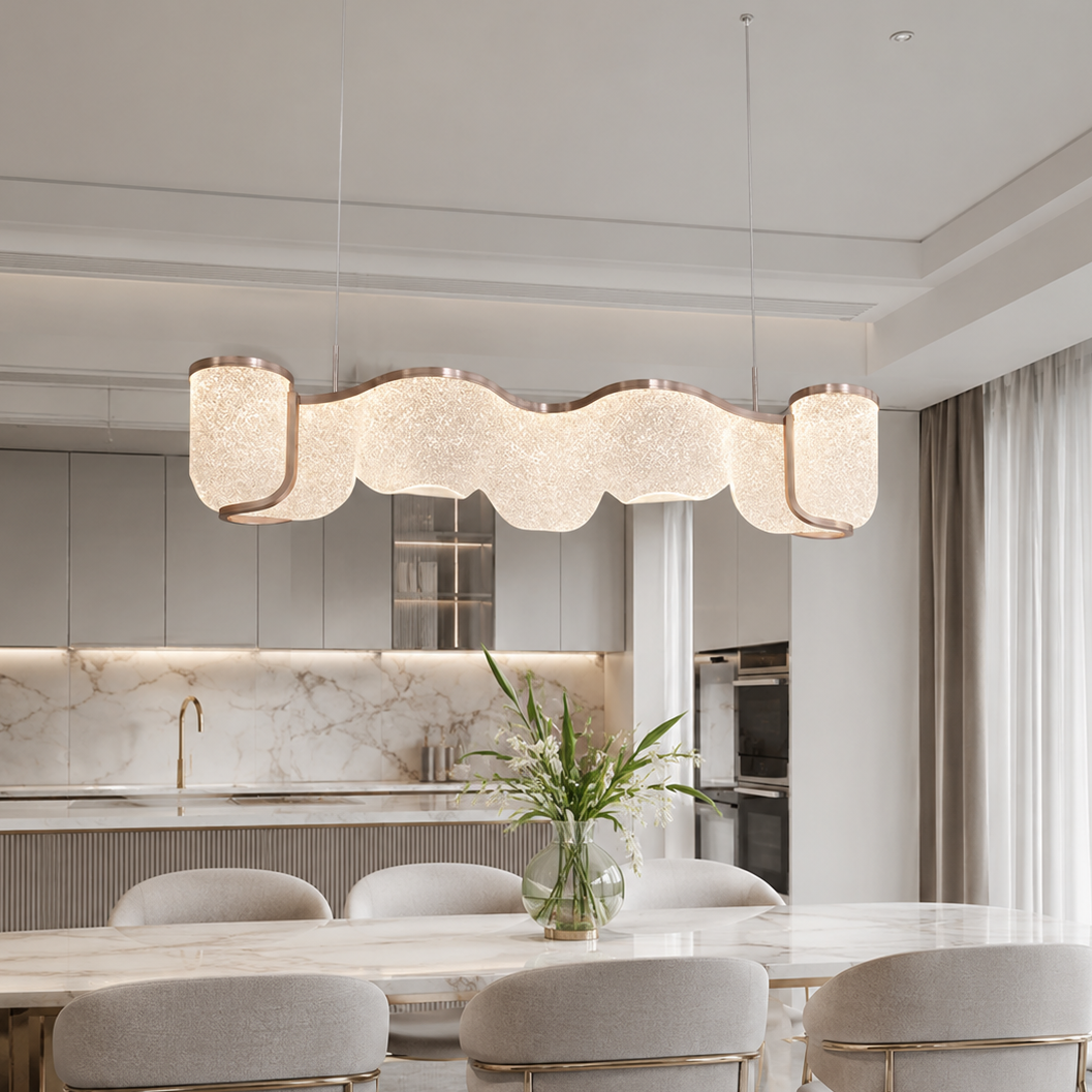 Підвісна подвійна люстра золота D-120 cm Led 100W 3000K-6000K Gold rose Aurora 260688-100008184
