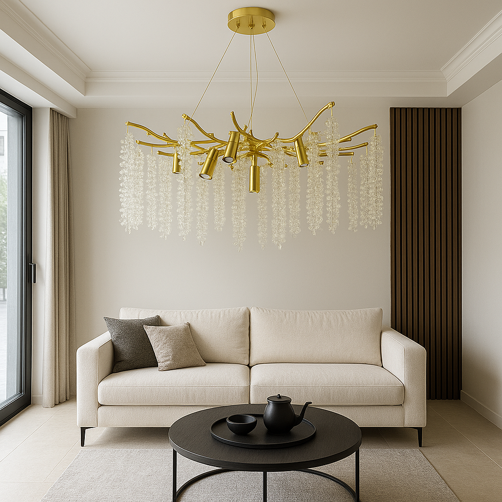 Люстра підвісна золота D-70 cm E14 Gold Tree 250753-100005609