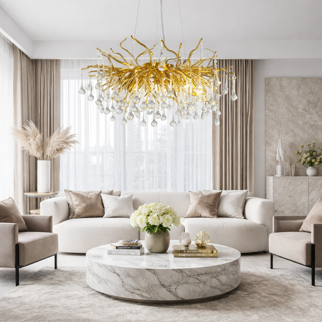 Підвісні люстри золоті D-60 cm / D-80 cm G9 Gold Aqua 260118-100007245