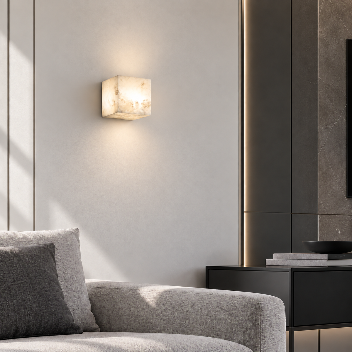 Настінний світильник куб L-12 cm G9 White Marble 260918-100008986
