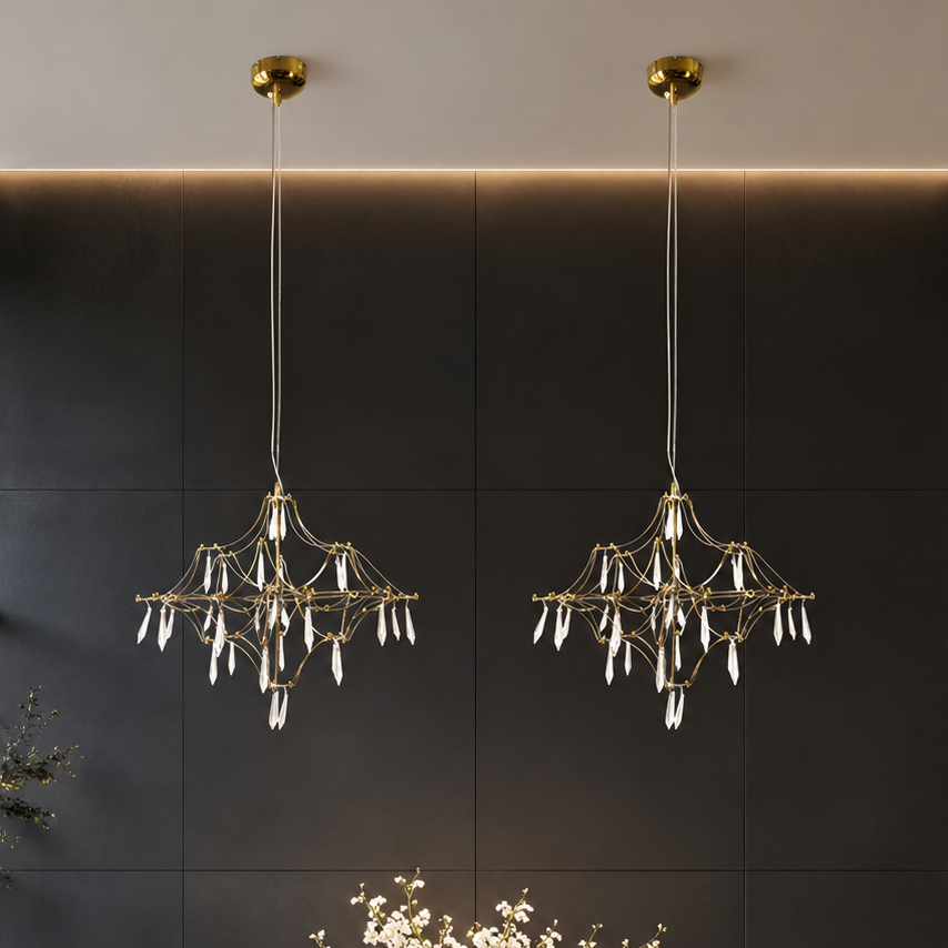 Люстра L-60 cm / L-80 cm LED 16W/30W Gold Rain 250518-100004870