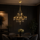 Люстра золота зі скляними підвісами D-60 cm Led 25W Gold Rain 250931-100006177