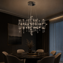 Підвісні люстри срібні D-65 cm / D-70 cm Led 3000K-6000K Chrome Rain 260118-100007243