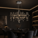 Підвісні люстри срібні D-65 cm / D-70 cm Led 3000K-6000K Chrome Rain 260118-100007243