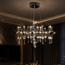 Підвісні люстри срібні D-65 cm / D-70 cm Led 3000K-6000K Chrome Rain 260118-100007243