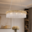 Люстри золоті підвісні з фігурним декором D-60 cm / D-80 cm Led 35W / 45W Gold Raindrops 260618-100008103