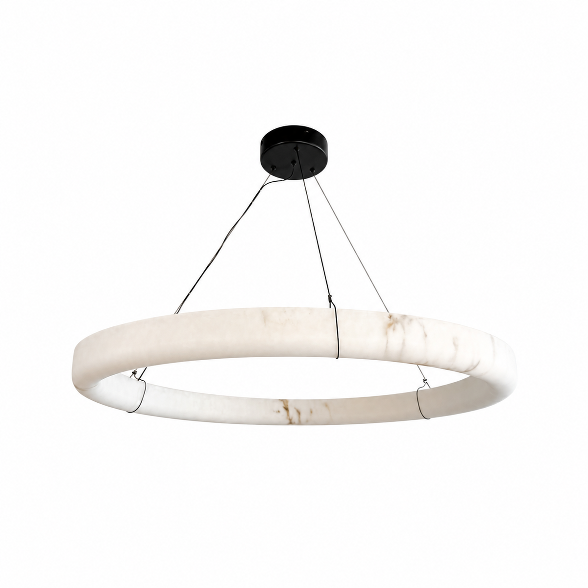 Підвісні люстри D-50 cm / D-80 cm / D-100 cm Led 3000K-6000K Black Imitation Marble 260918-100008992