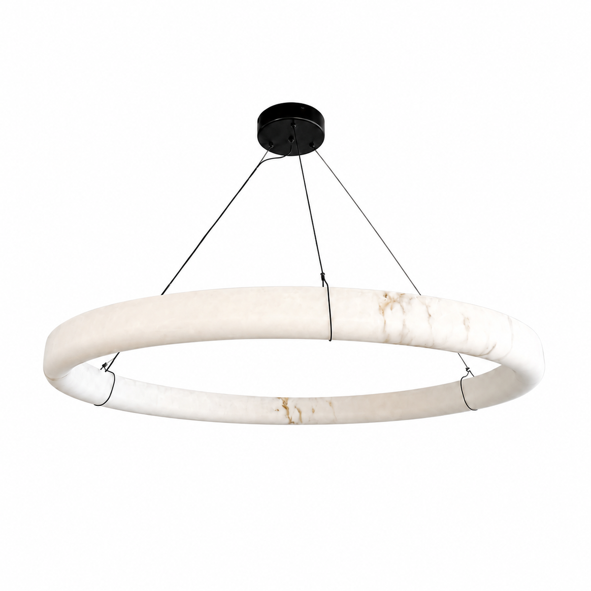 Підвісні люстри D-50 cm / D-80 cm / D-100 cm Led 3000K-6000K Black Imitation Marble 260918-100008992