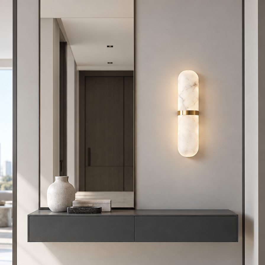 Настінний світильник L-66 cm Led 1oW 4000K Gold Imitation Marble 260918-100008996