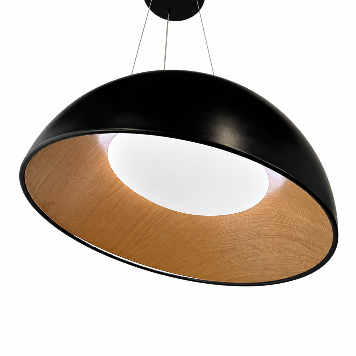 Підвісні люстри чорні світлодіодні горшики D-35 cm / D-50 cm Led Black Fine calm 260918-100008999