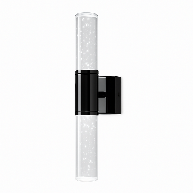 Настінний світильник чорний H-35 cm Led 10W Black Bubble Tube 251176-100006540