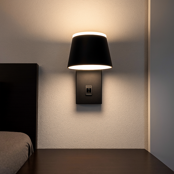 Настінні світильники з вимикачем на корпусі H-15 cm led 8W 4200K Black / White Tenn turn 250160-100004017