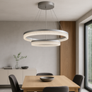 Люстра підвісна сіра D-40+60cm Led 248W Silver Ice Circle 251119-100006711